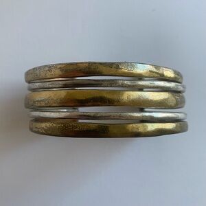 Lucky Brand Gold and Silver Patina Women’s Cuff Bracelet